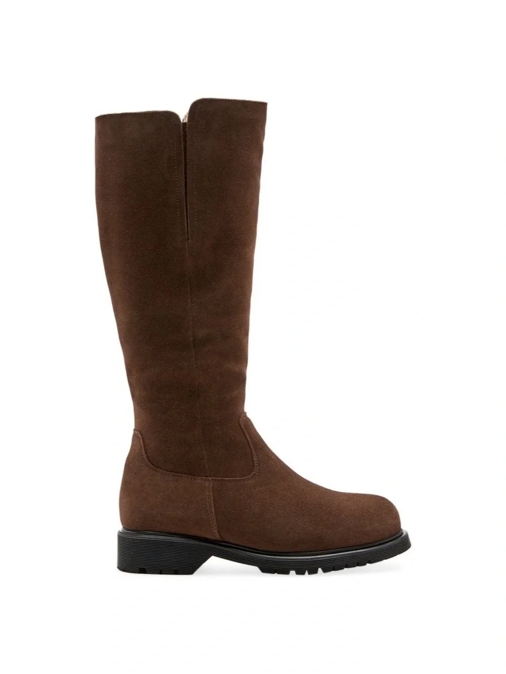 La Canadienne Helene Shearling-Lined Suede Boots in Brown, NWT, Size 11